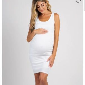White Pinkblush maternity dress.